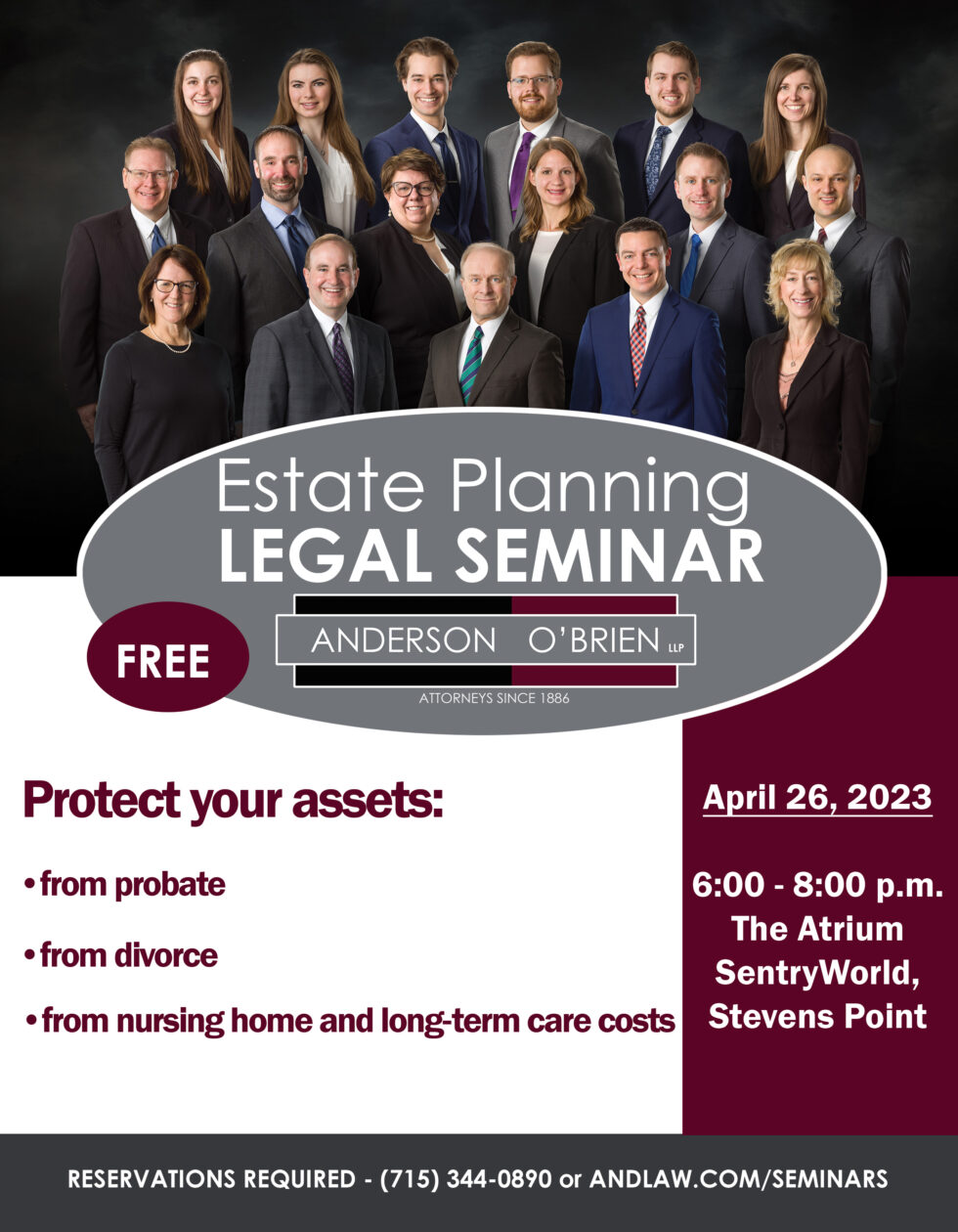 2023 Estate Planning Seminar - Anderson O'Brien Law Firm